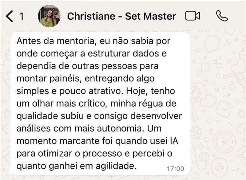 Depoimento Christiane, Set Master