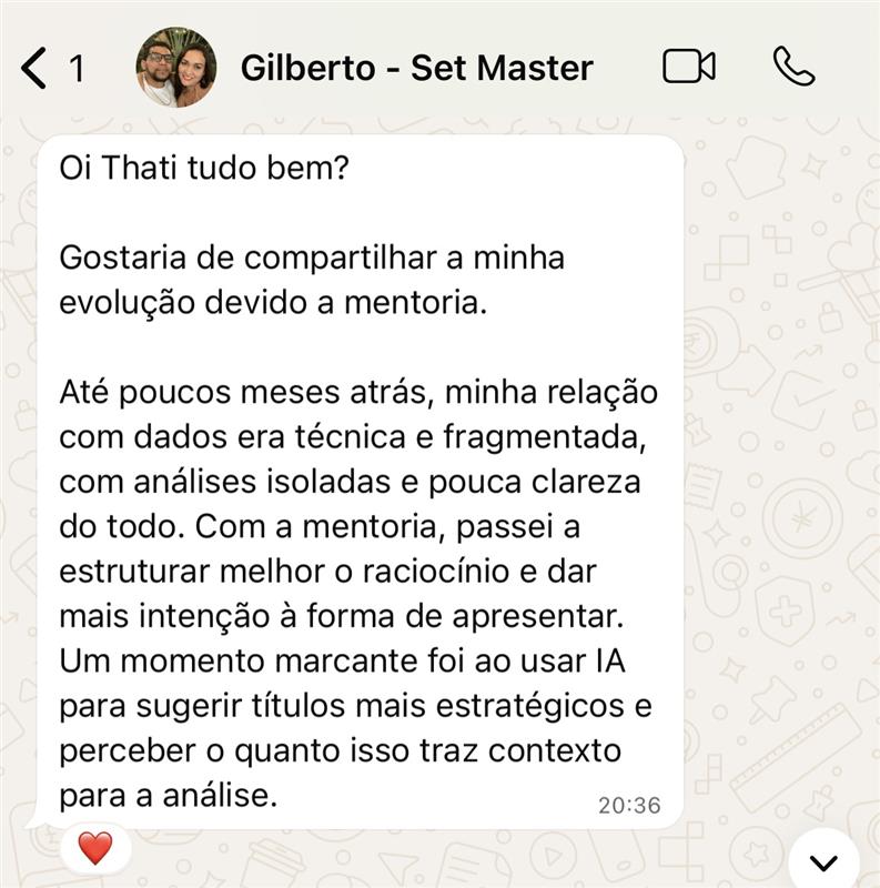 Depoimento Gilberto, Set Master